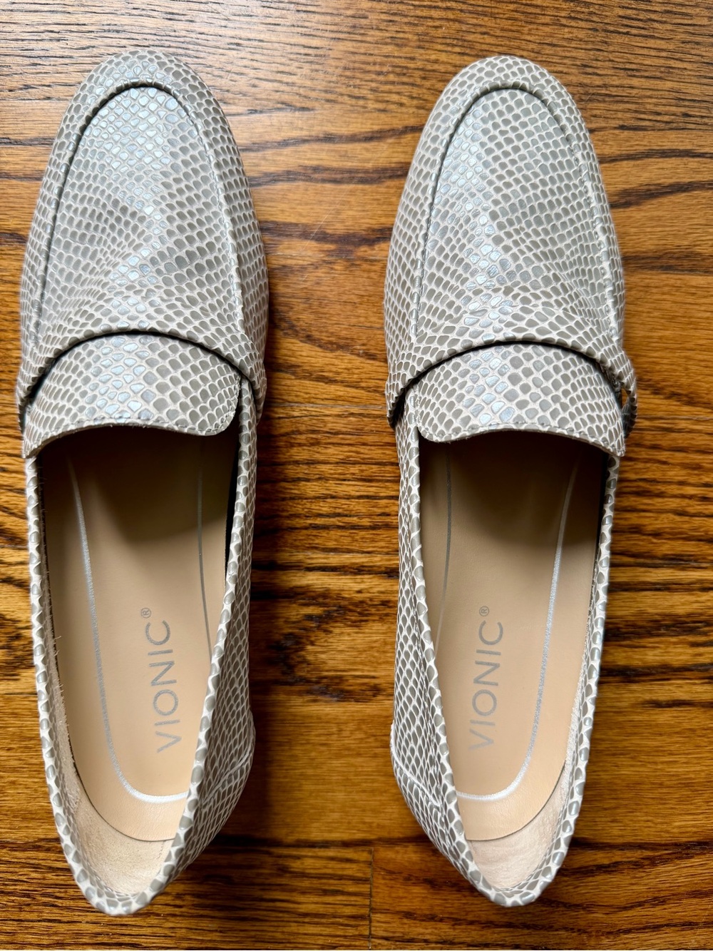 Vionic Neutral Snake-Embossed Loafers